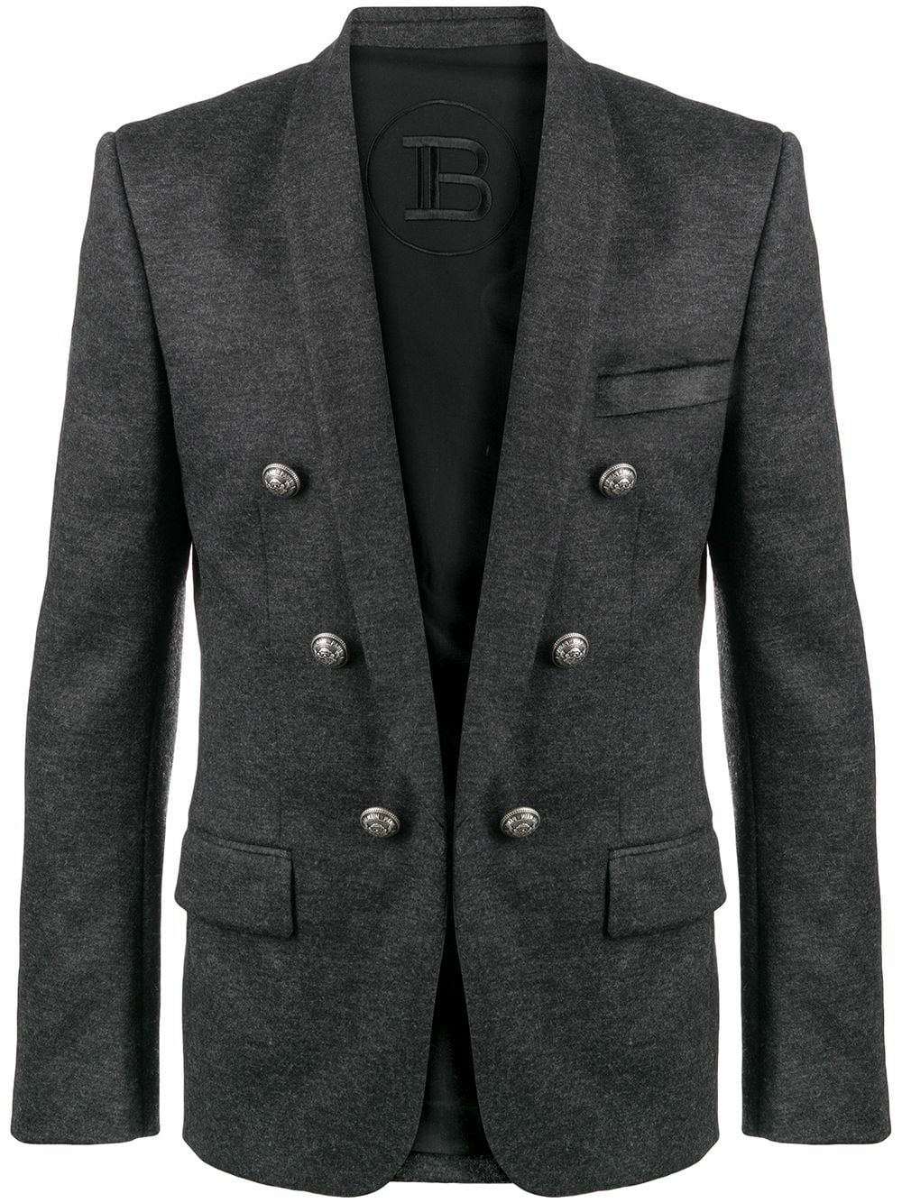 Balmain decorative button blazer - Grey von Balmain