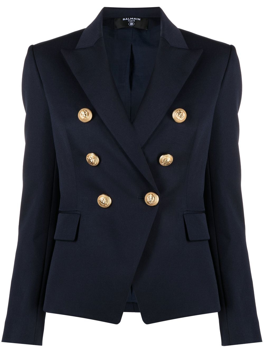 Balmain double-breasted peak-lapels blazer - Blue von Balmain