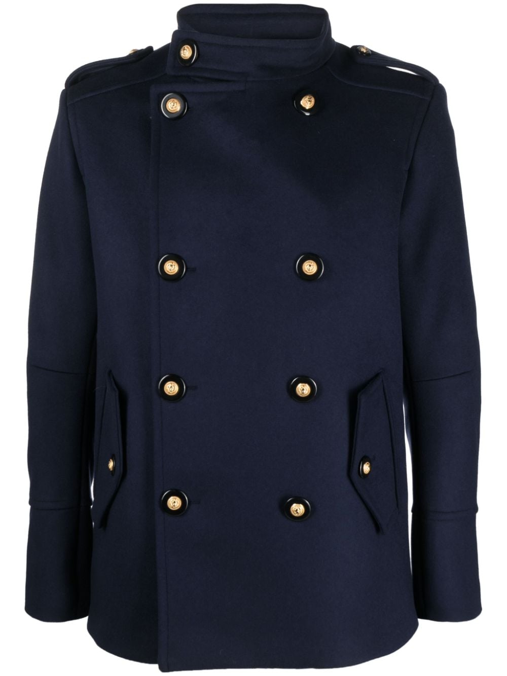 Balmain double-breasted coat - Blue von Balmain