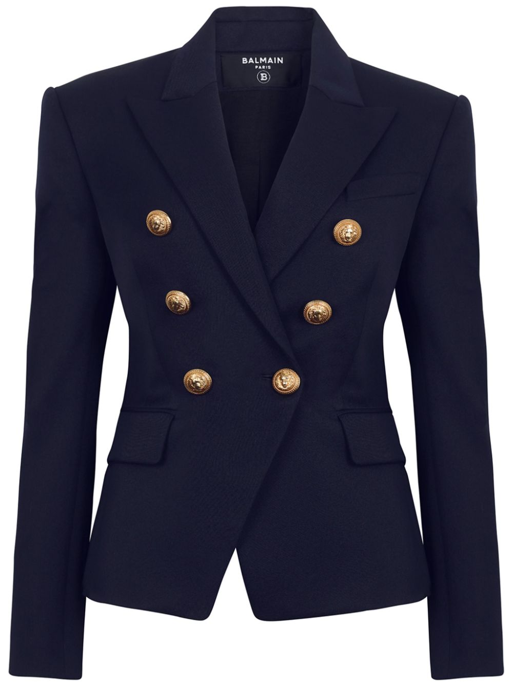 Balmain double-breasted wool blazer - Blue von Balmain