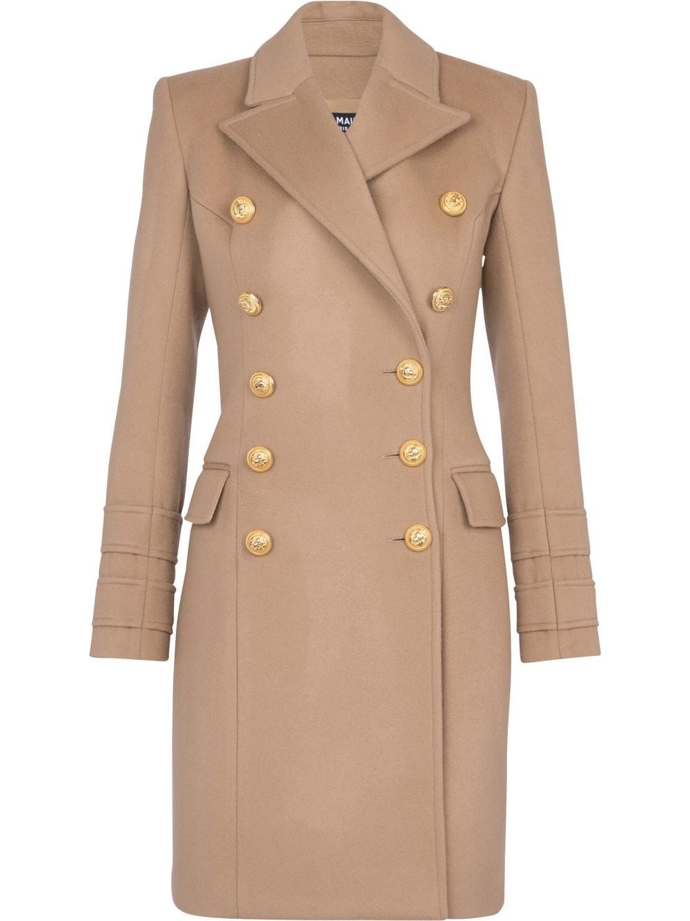 Balmain double-breasted wool coat - Brown von Balmain