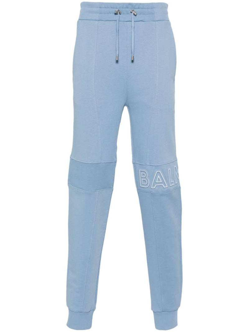 Balmain drawstring cotton track pants - Blue von Balmain