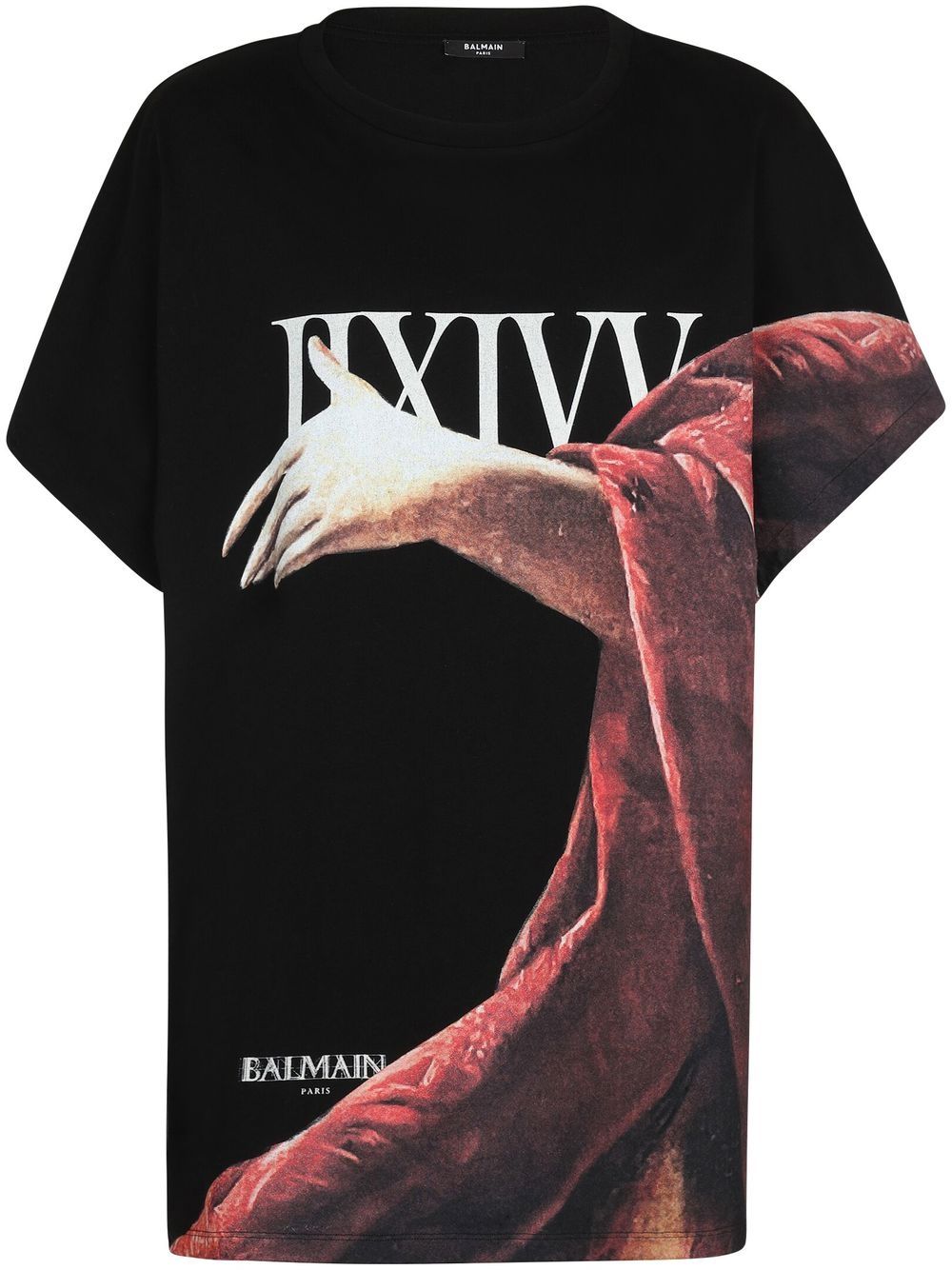 Balmain graphic-print cotton T-shirt - Black von Balmain
