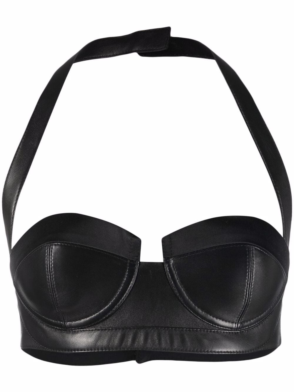 Balmain halterneck sweetheart-neck bra - Black von Balmain