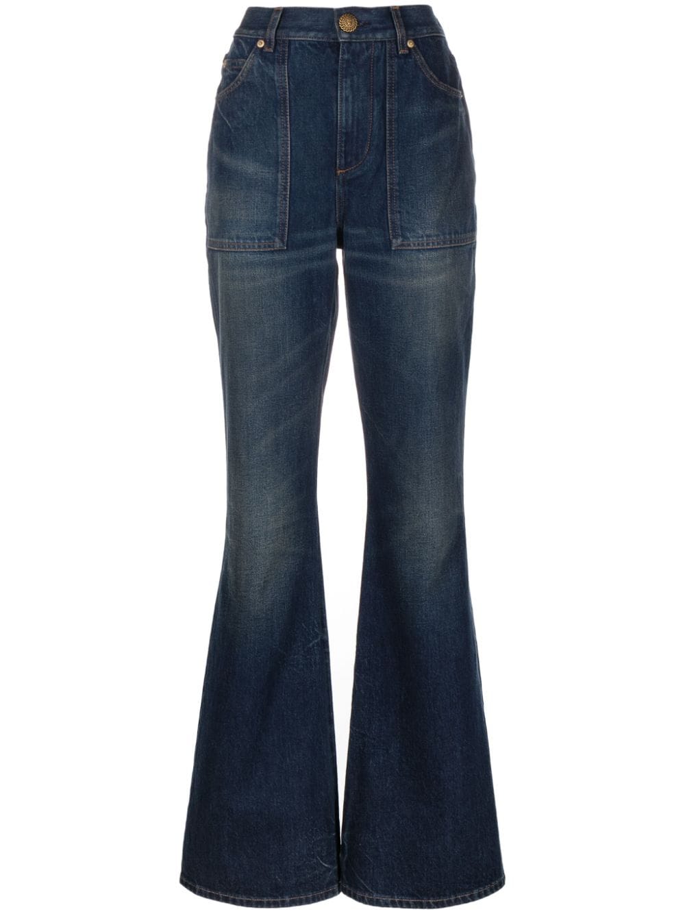 Balmain high-rise flared jeans - Blue von Balmain