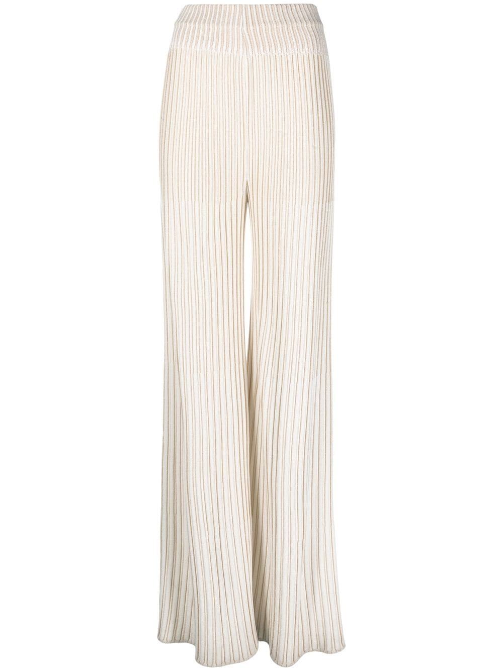 Balmain high-rise knitted trousers - White von Balmain