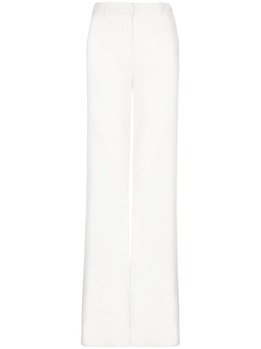 Balmain crepe flared trousers - White von Balmain
