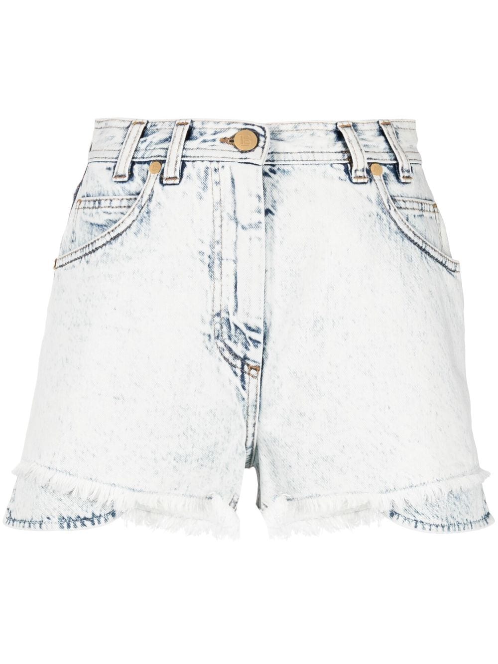 Balmain layered denim shorts - Blue von Balmain