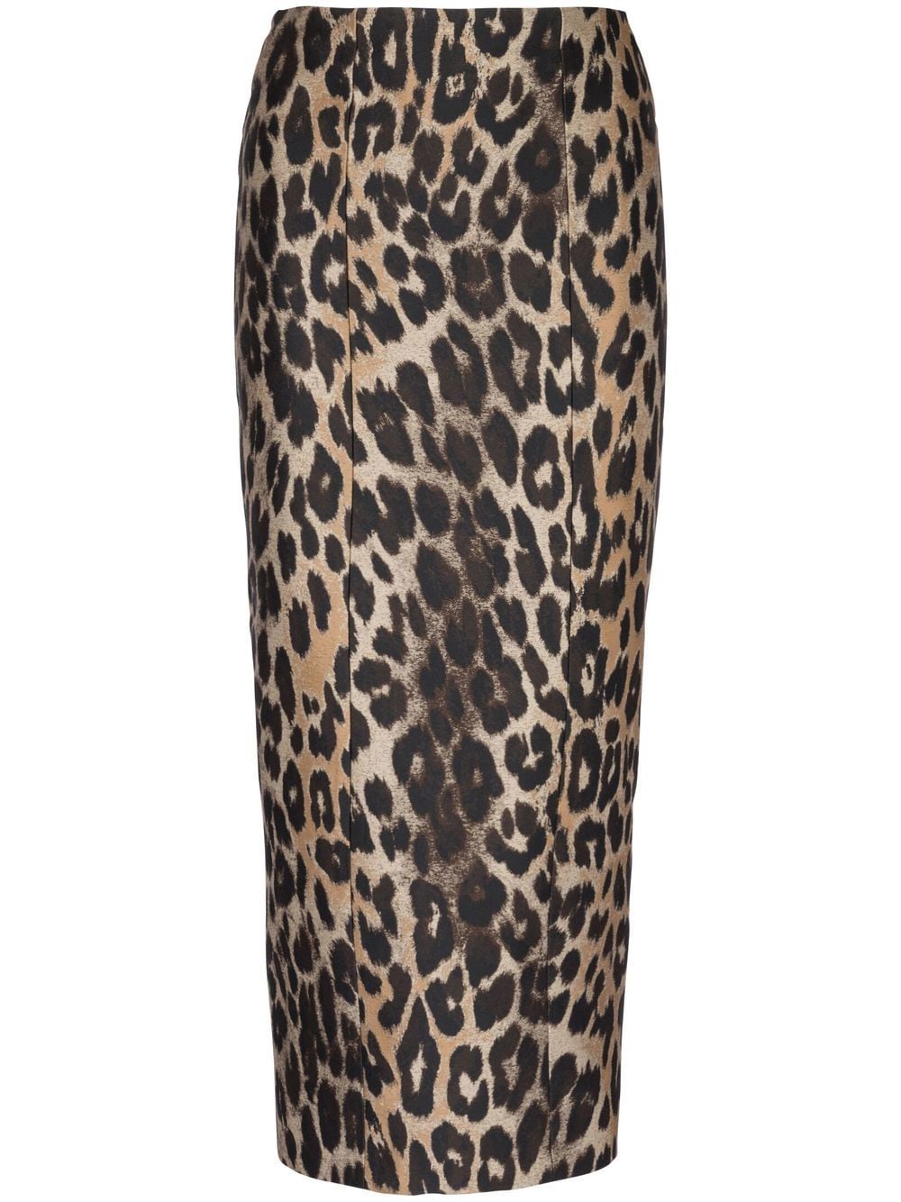Balmain leopard-print straight skirt - Brown von Balmain