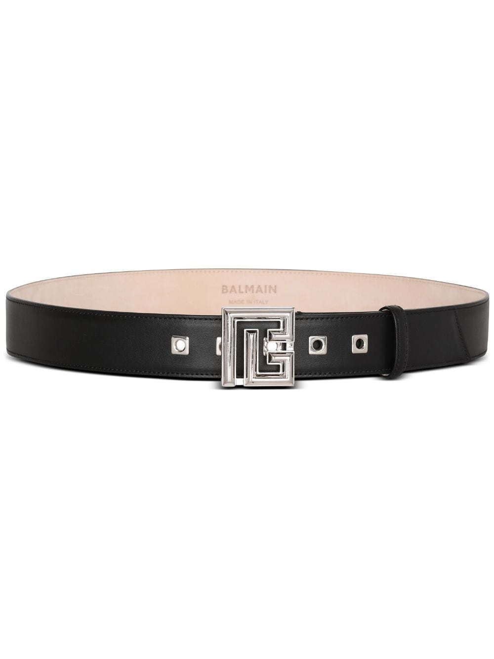 Balmain logo-buckle leather belt - Black von Balmain