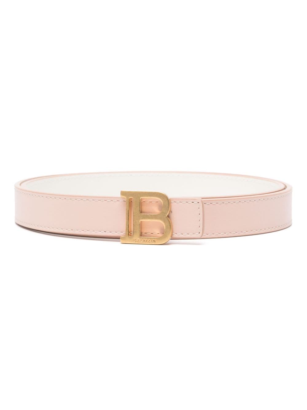 Balmain logo-buckle reversible leather belt - Pink von Balmain