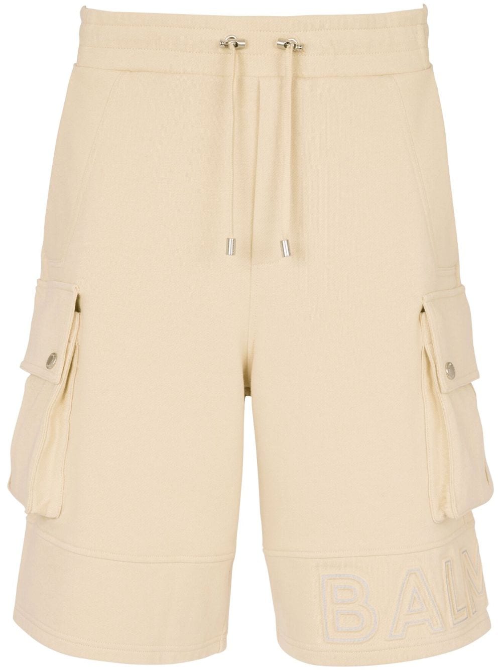 Balmain logo-embossed cargo shorts - Neutrals von Balmain