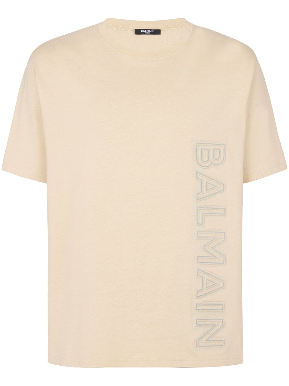Balmain logo-embossed cotton T-shirt - Neutrals von Balmain