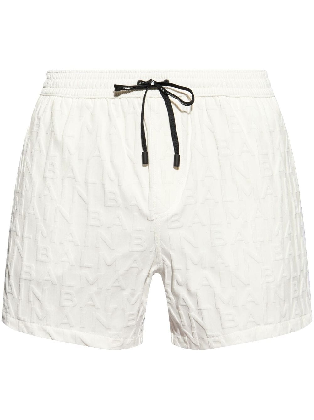 Balmain logo-embossed swim shorts - White von Balmain
