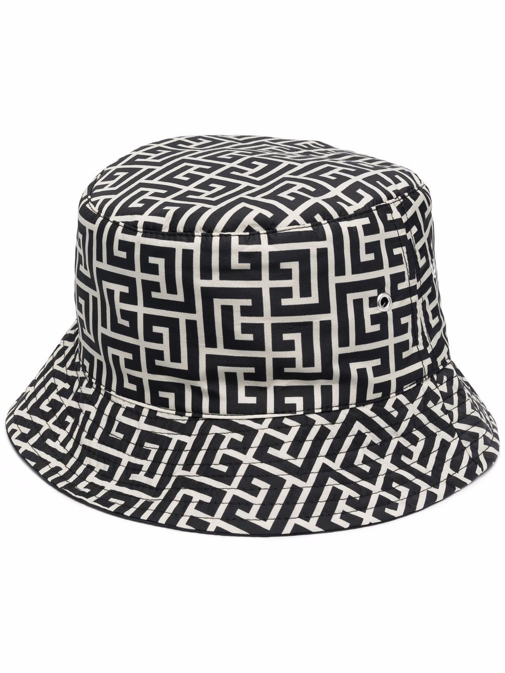 Balmain logo embroidered bucket hat - Black von Balmain