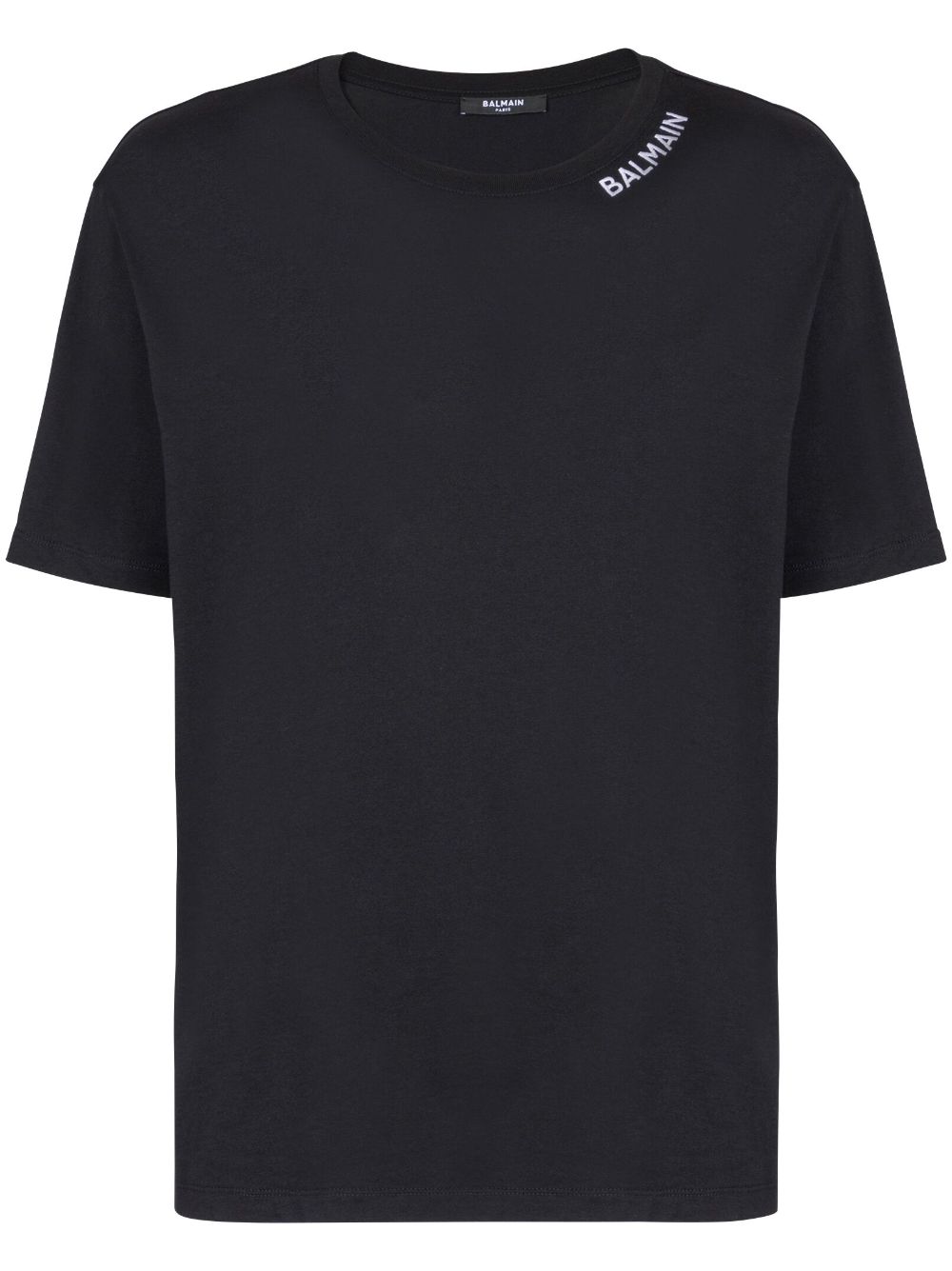 Balmain logo-embroidered cotton T-shirt - Black von Balmain