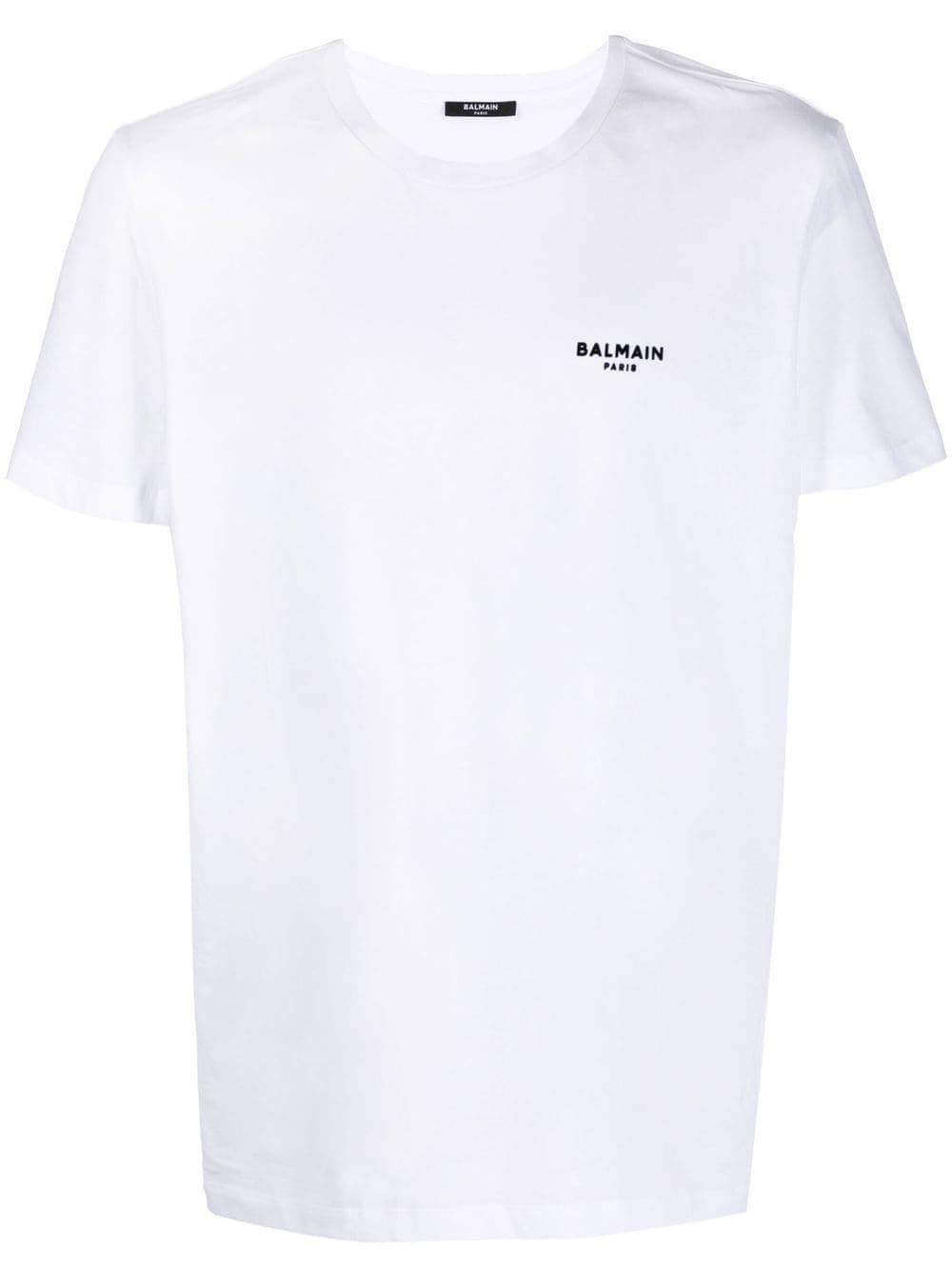 Balmain logo-embroidered cotton T-shirt - White von Balmain