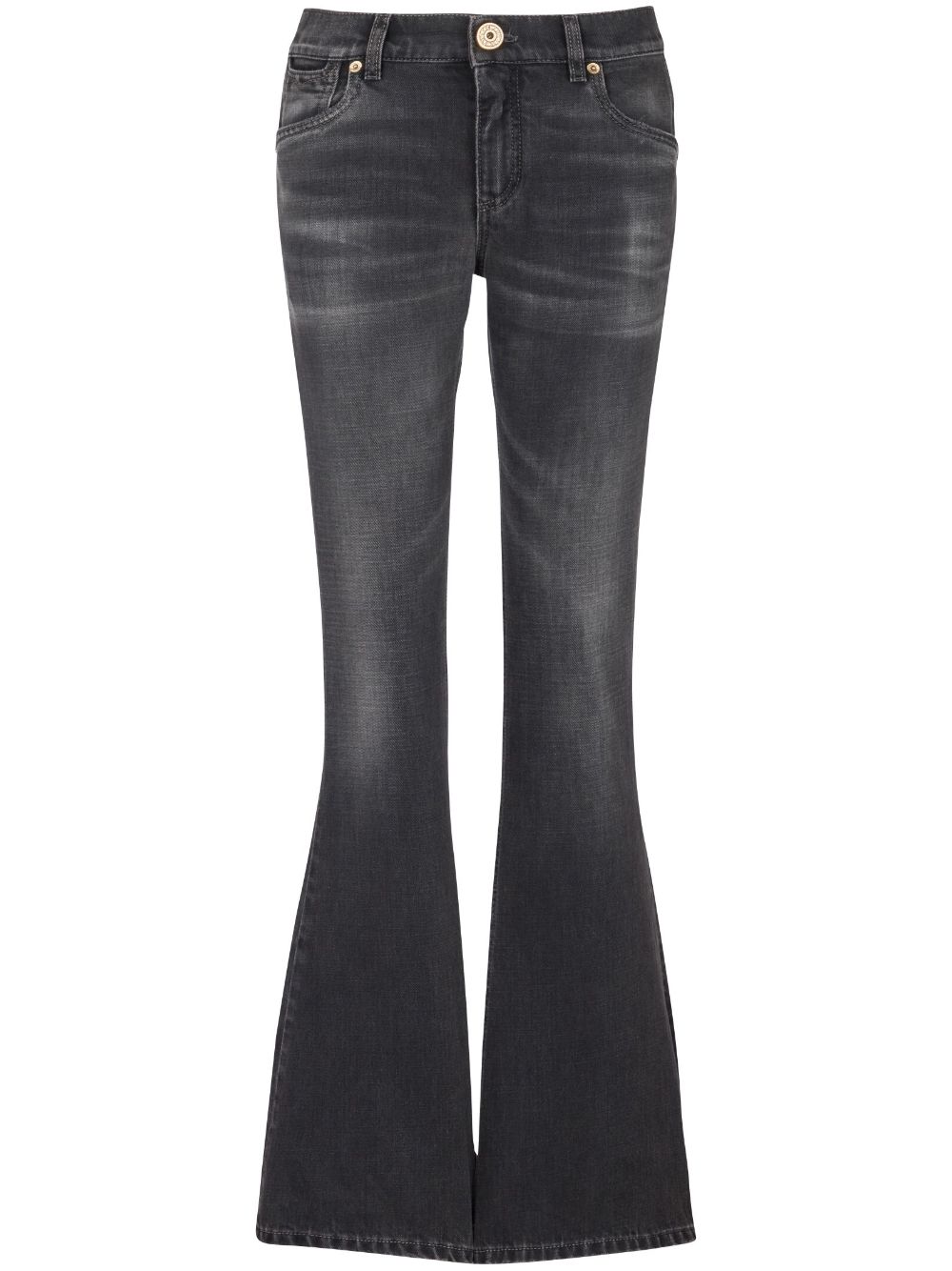 Balmain Western low-rise bootcut jeans - Black von Balmain