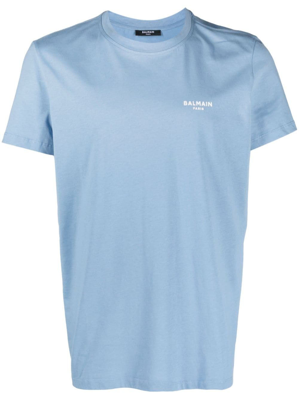 Balmain flocked cotton T-shirt - Blue von Balmain