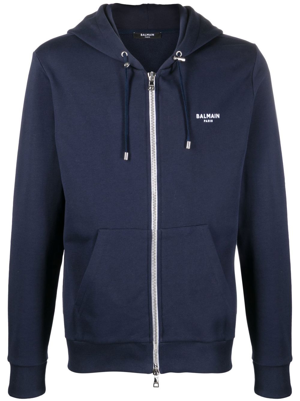 Balmain logo-lettering hoodie - Blue von Balmain