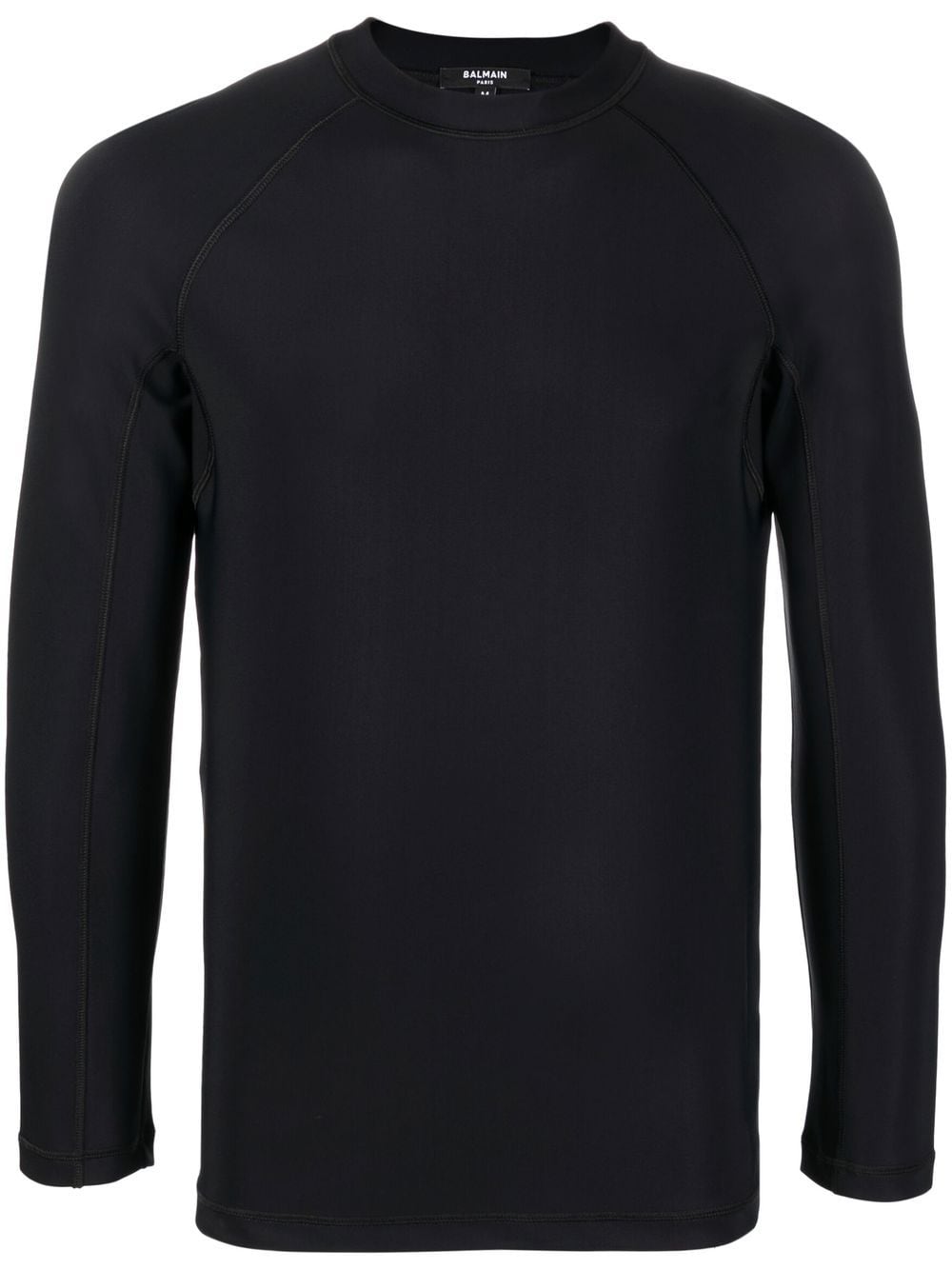 Balmain logo long-sleeve top - Black von Balmain