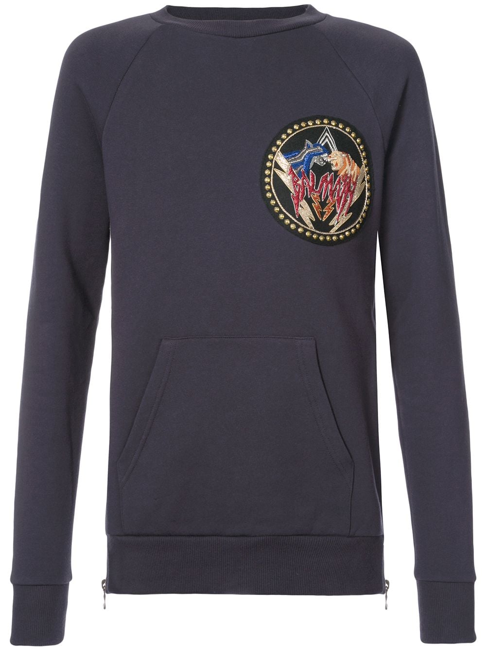 Balmain logo patch sweatshirt - Purple von Balmain