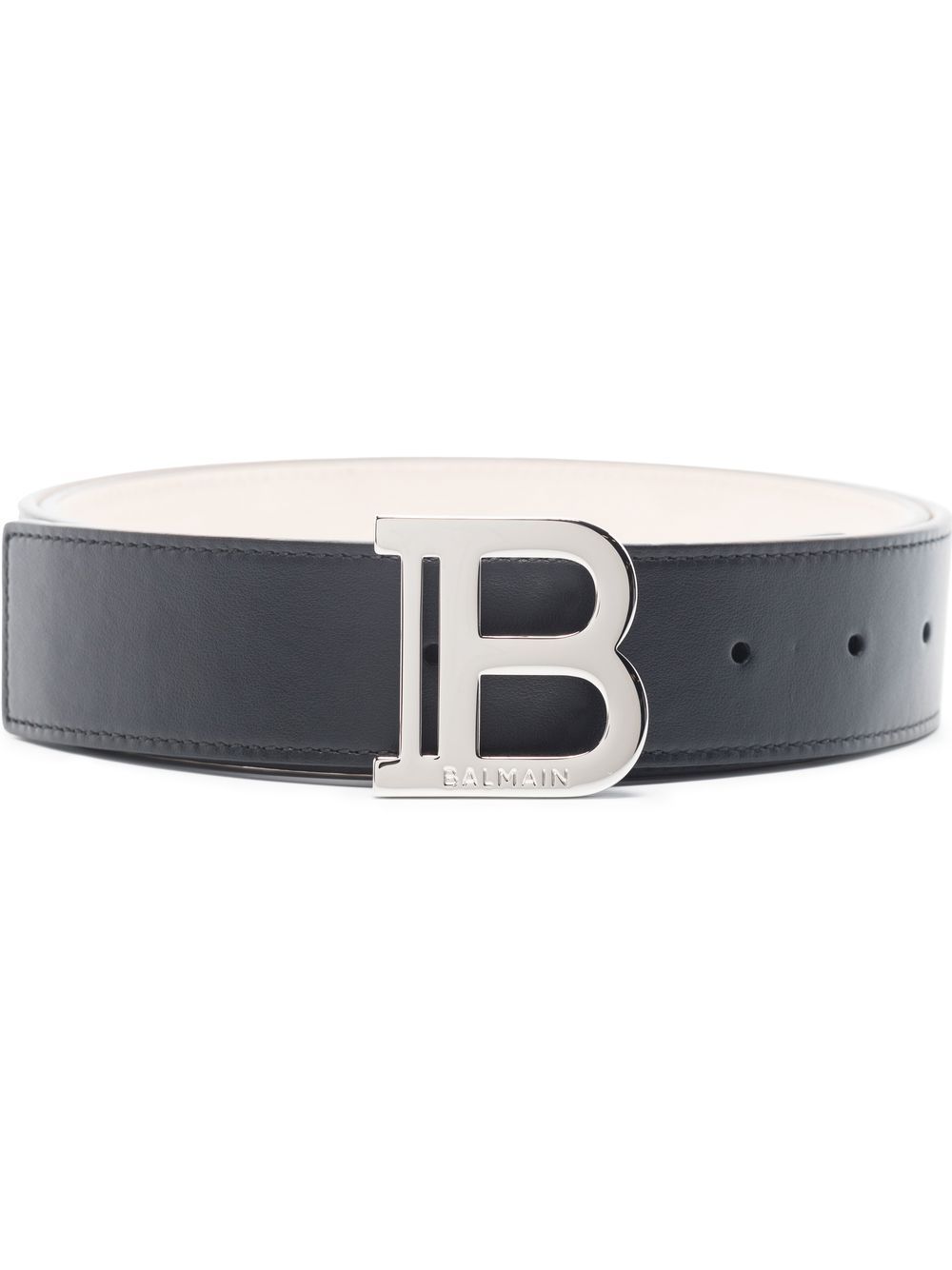 Balmain logo-plaque buckled belt - Black von Balmain