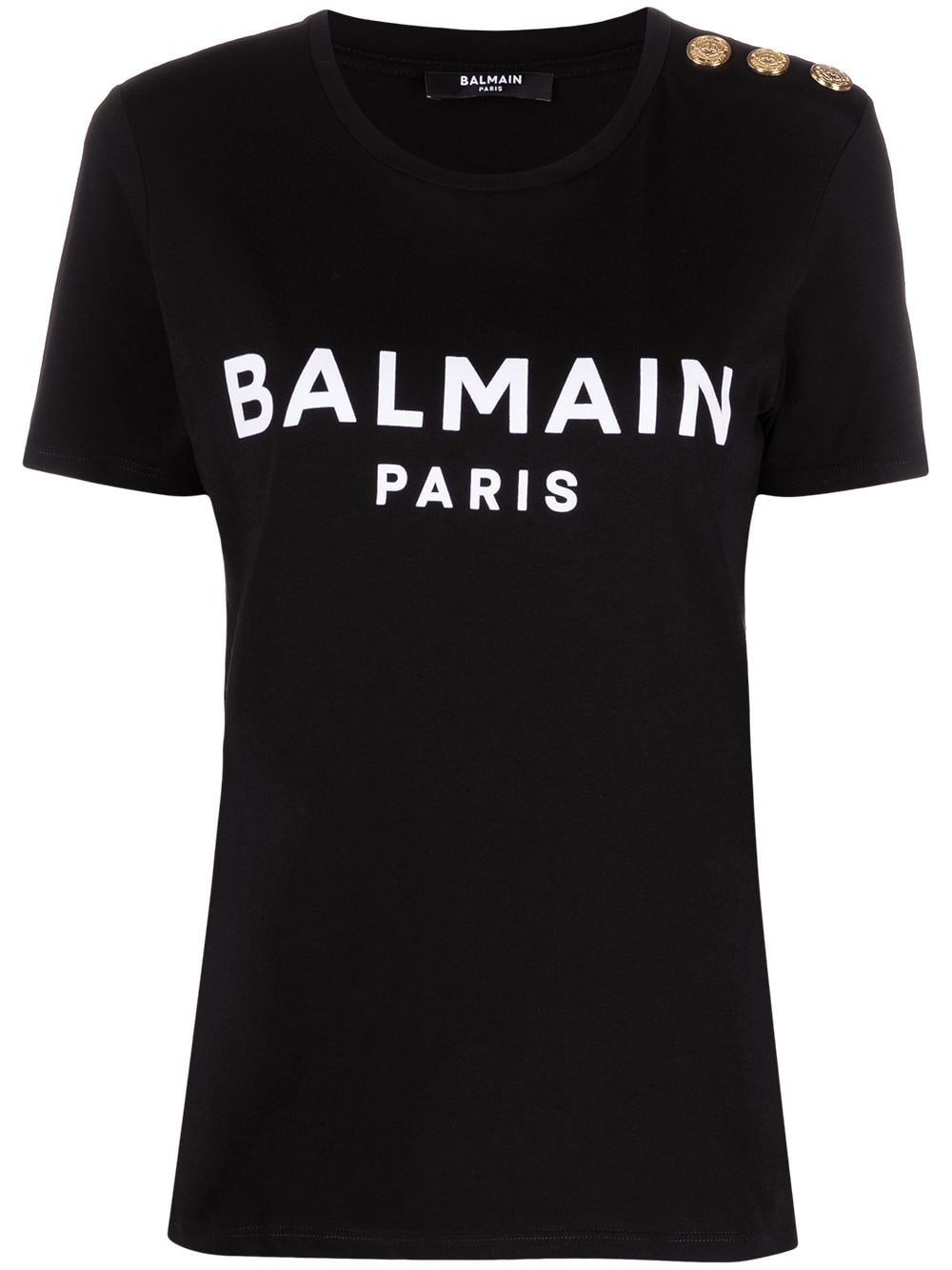 Balmain logo-print T-shirt - Black von Balmain