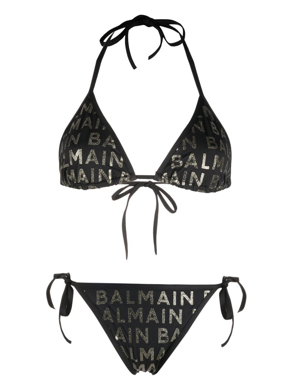 Balmain logo-print bikini set - Black von Balmain