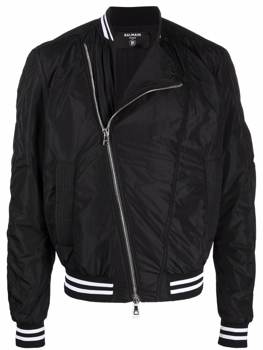 Balmain logo-print bomber jacket - Black von Balmain