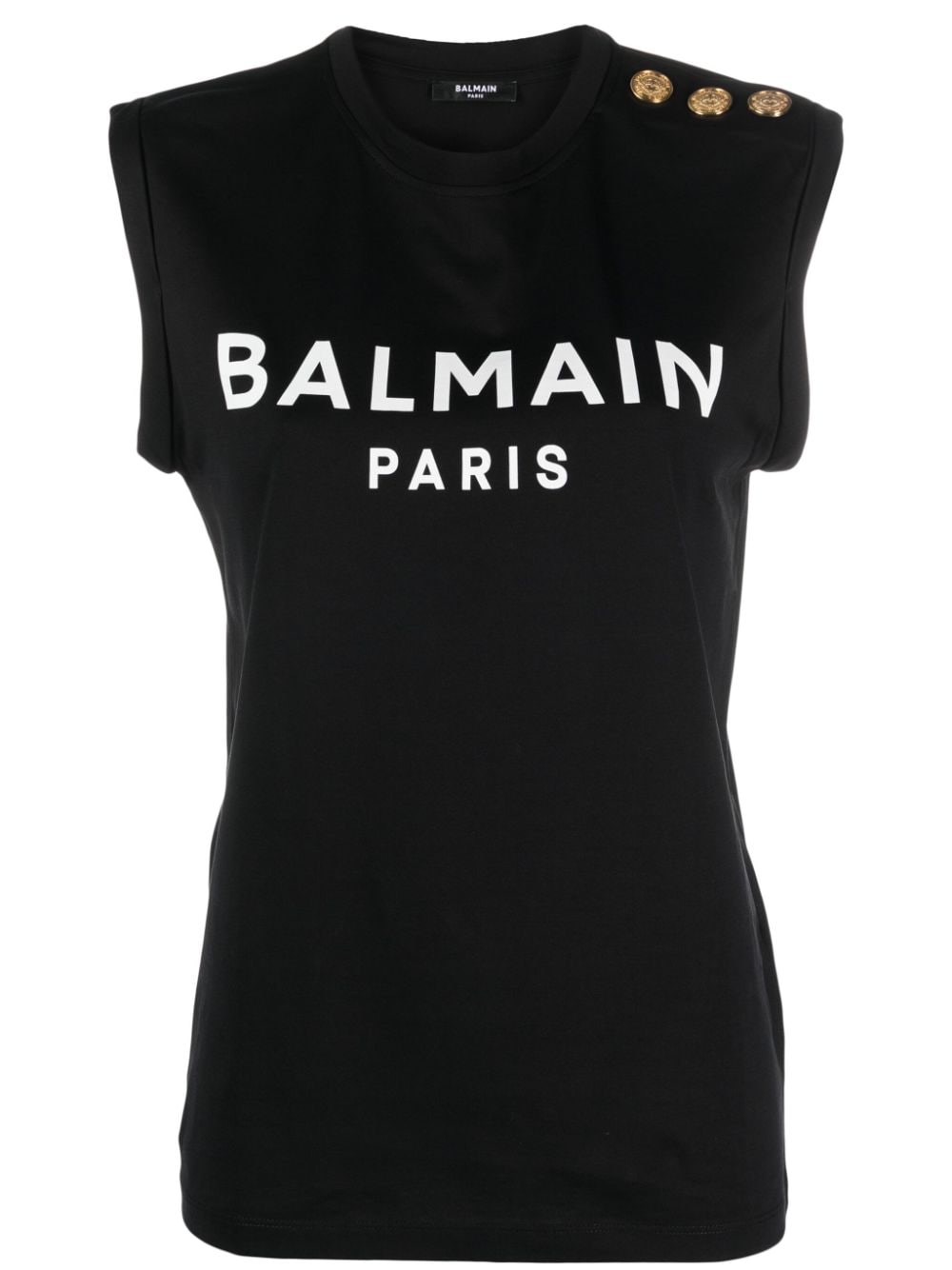 Balmain logo-print cotton T-shirt - Black von Balmain