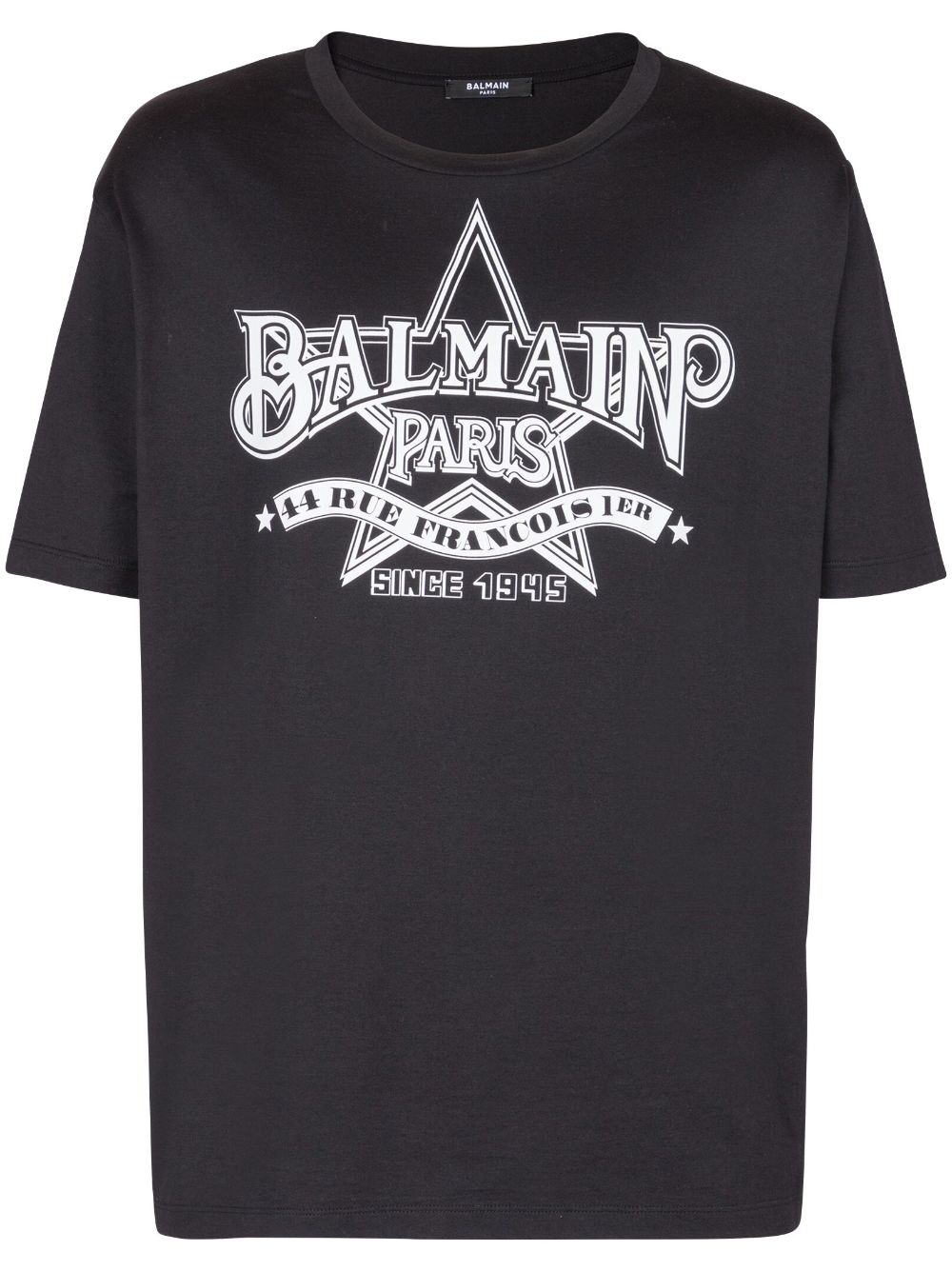 Balmain logo-print cotton T-shirt - Black von Balmain
