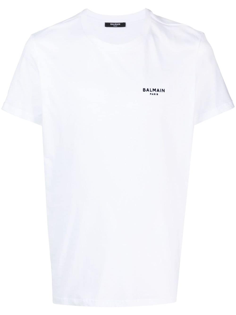 Balmain logo-print cotton T-shirt - White von Balmain