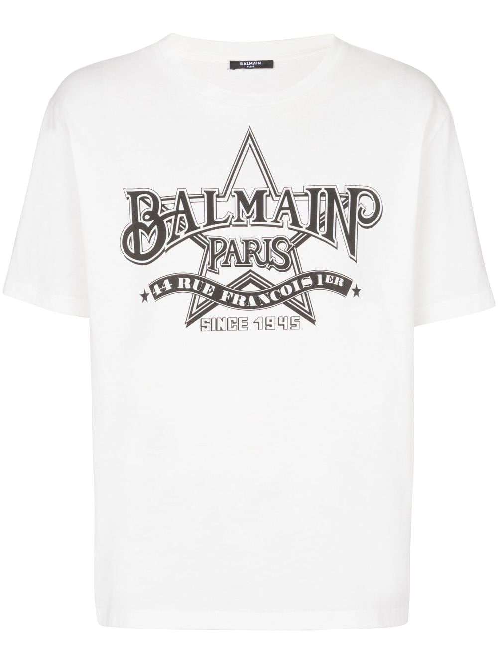 Balmain logo-print cotton T-shirt - White von Balmain