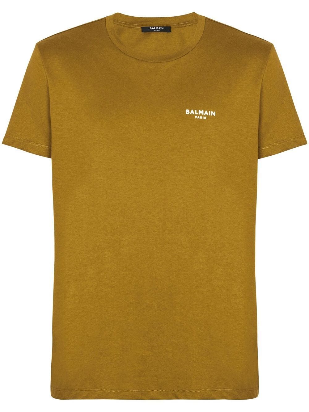 Balmain logo-print organic-cotton T-shirt - Brown von Balmain