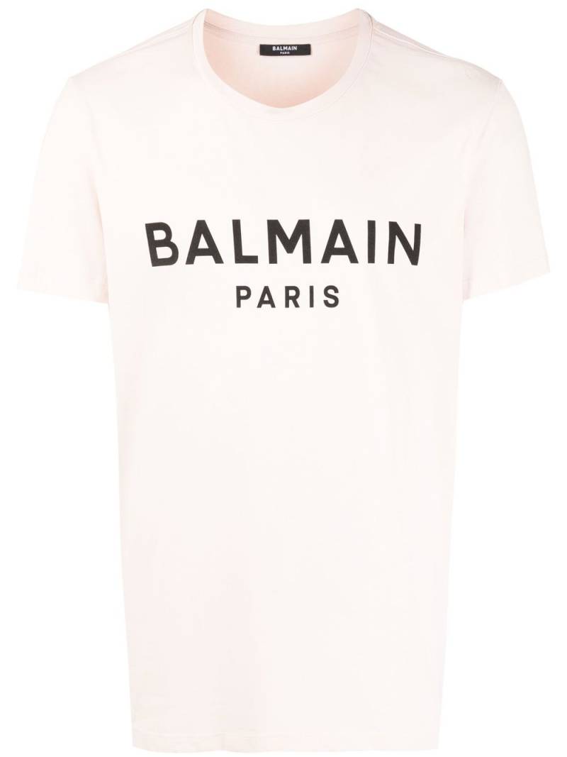 Balmain logo-print detail T-shirt - Pink von Balmain