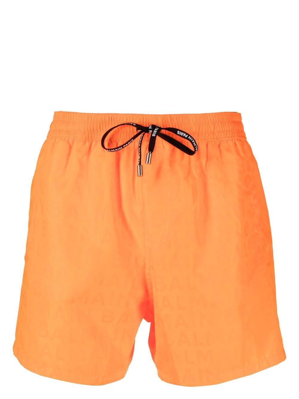 Balmain logo-print drawstring swim-shorts - Orange von Balmain