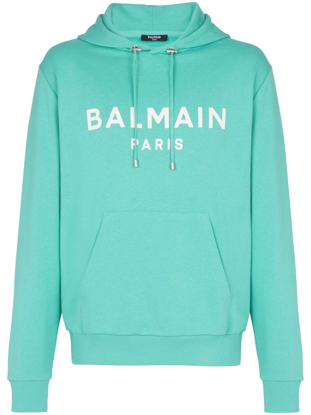 Balmain logo-print hoodie - Green von Balmain
