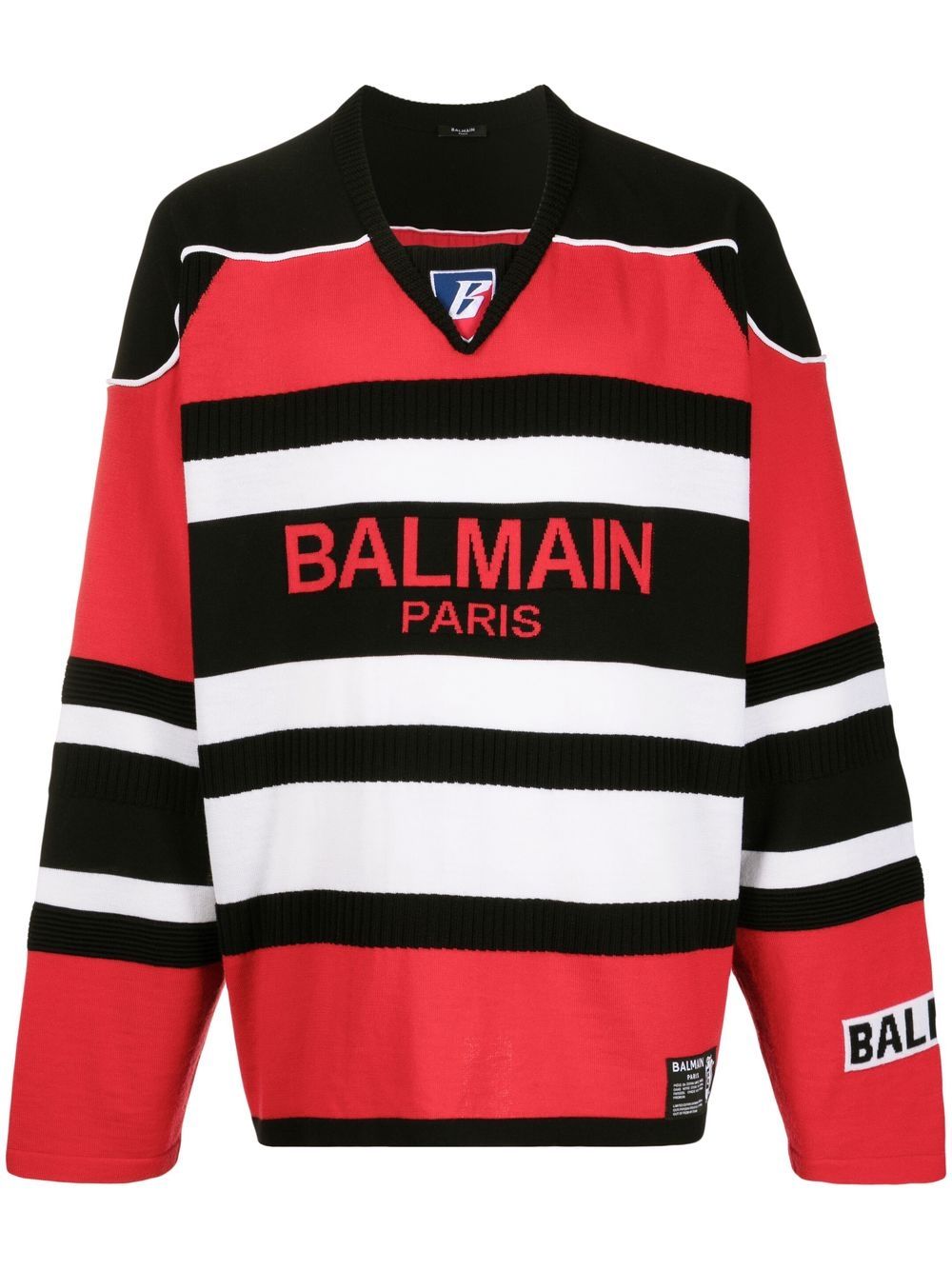 Balmain logo-print jumper - Black von Balmain