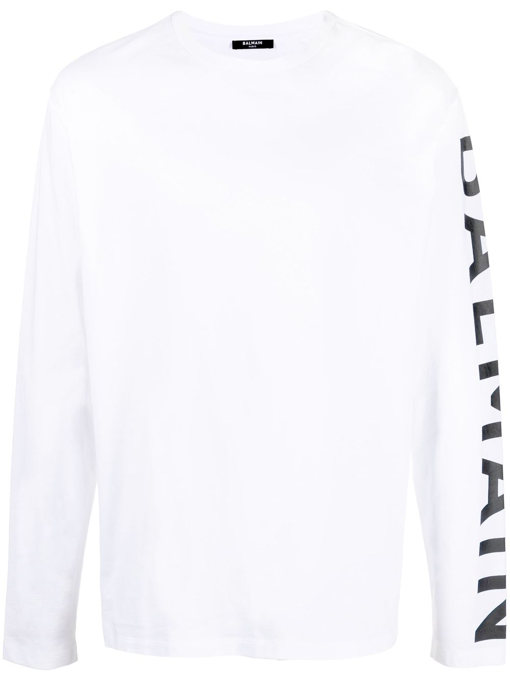 Balmain logo-print long-sleeved T-shirt - White von Balmain