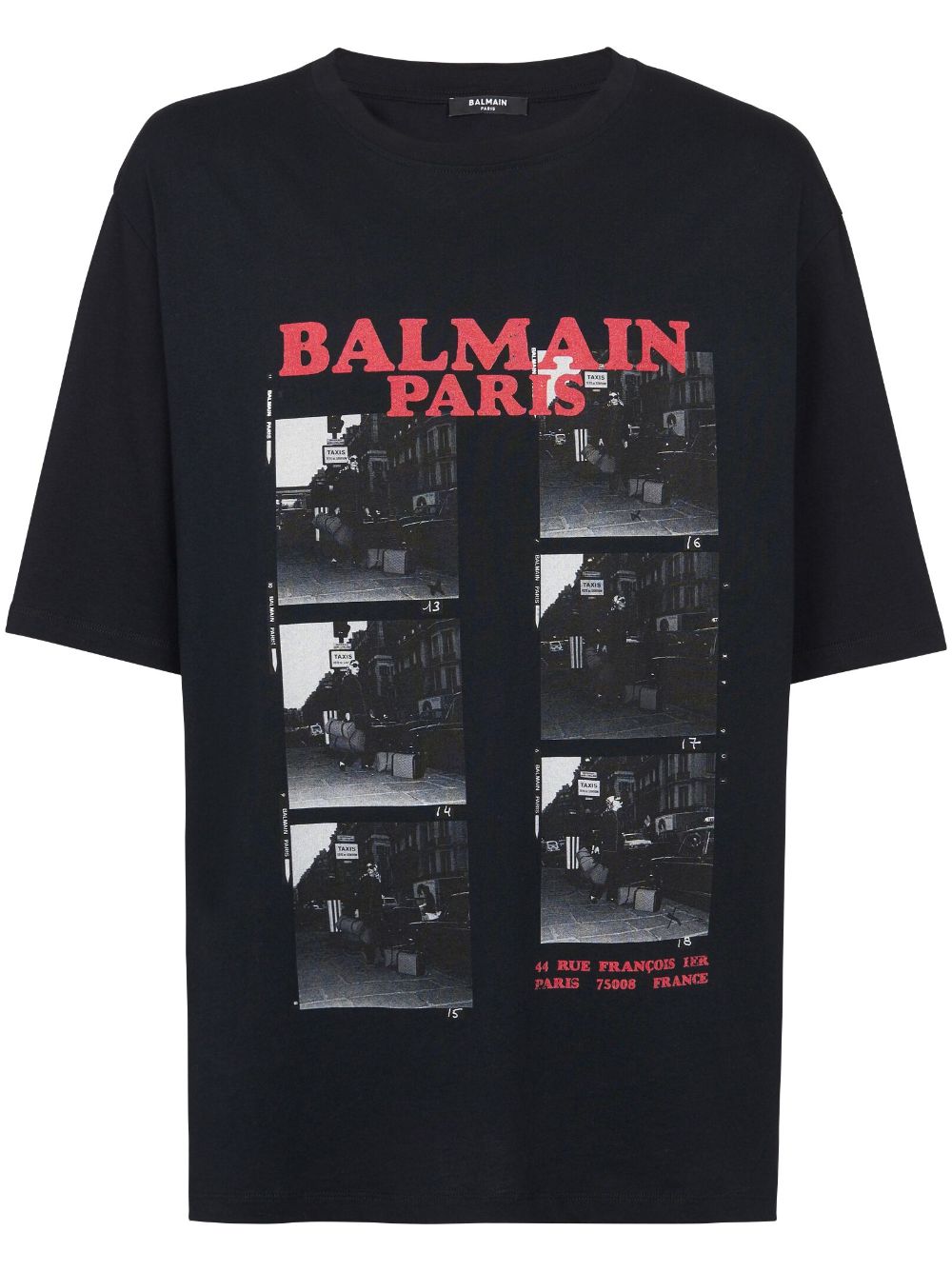 Balmain logo-print organic cotton T-shirt - Black von Balmain
