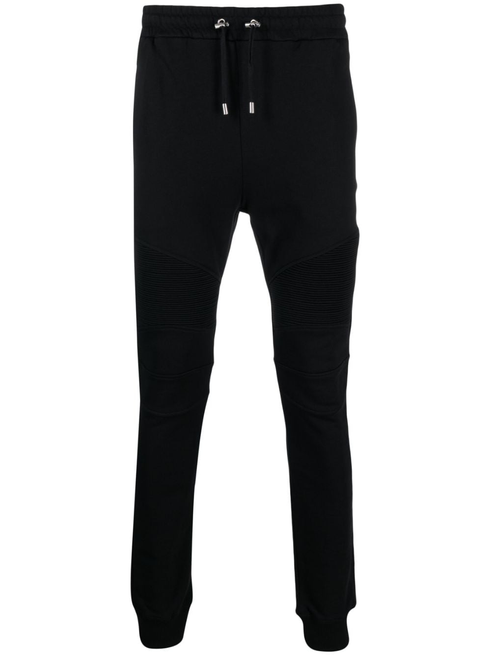 Balmain logo-print ribbed track pants - Black von Balmain