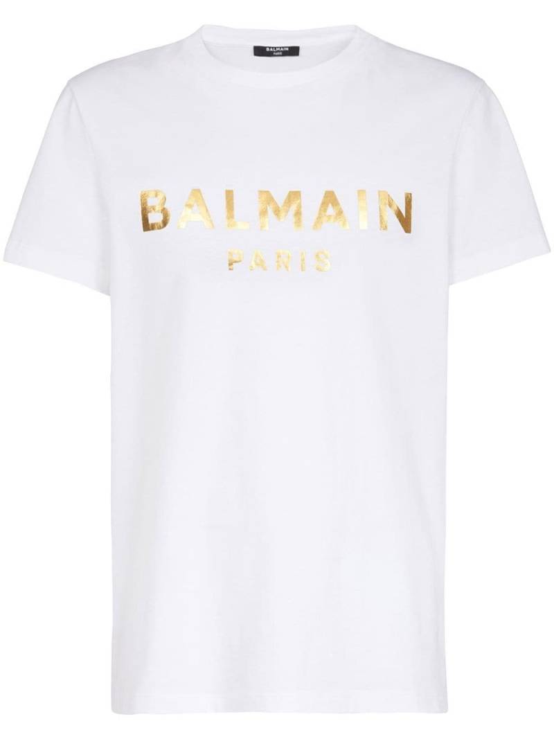 Balmain logo-print short-sleeved T-shirt - White von Balmain