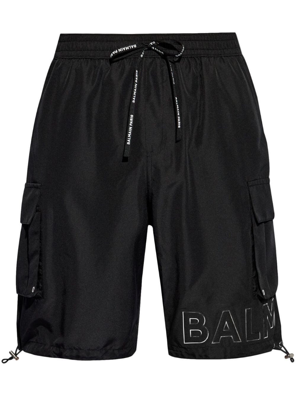Balmain logo-print swim shorts - Black von Balmain