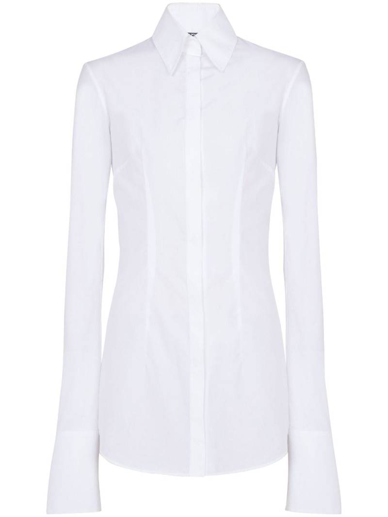 Balmain long-sleeve cotton shirt - White von Balmain