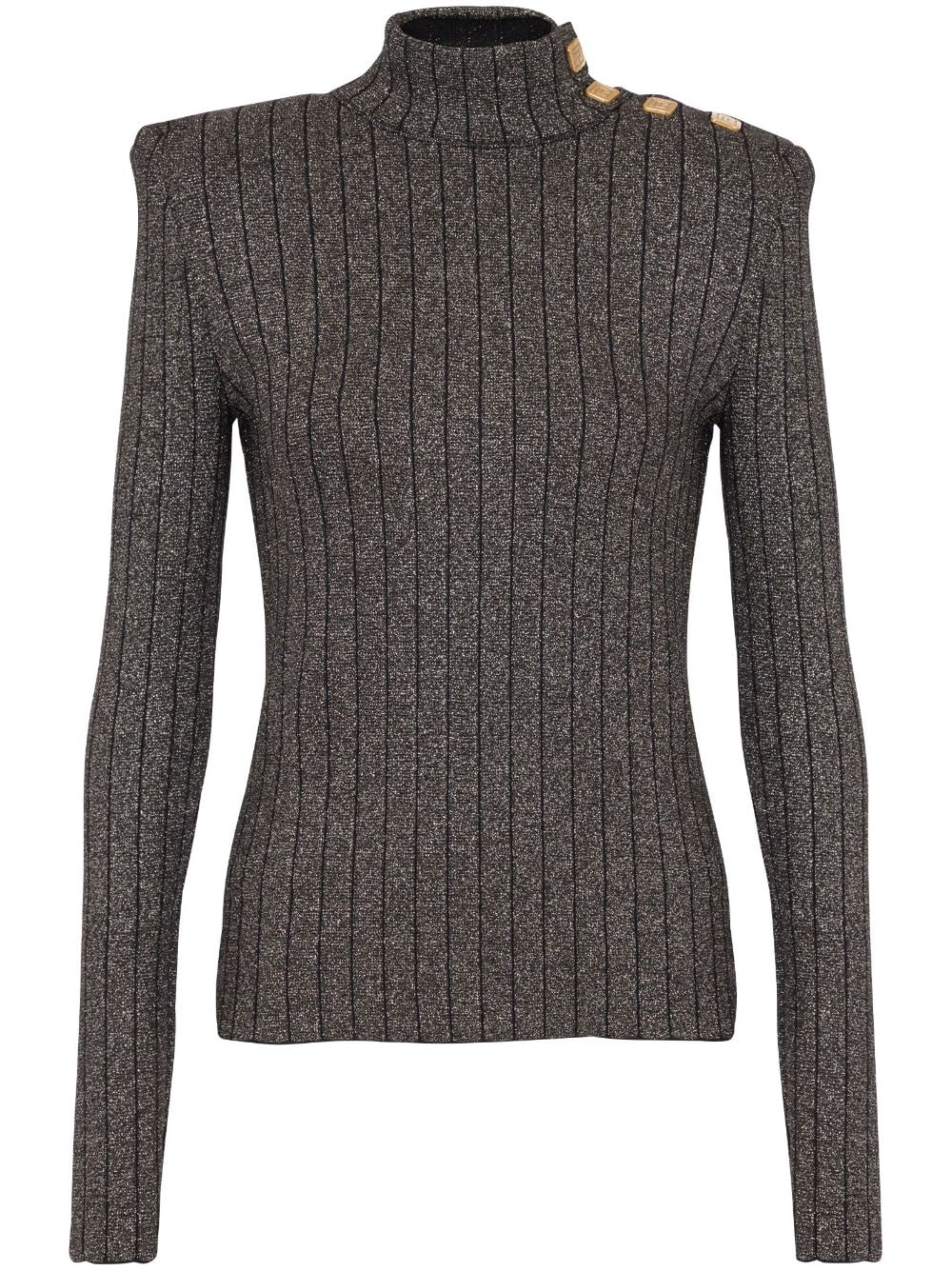 Balmain long-sleeve knitted jumper - Grey von Balmain