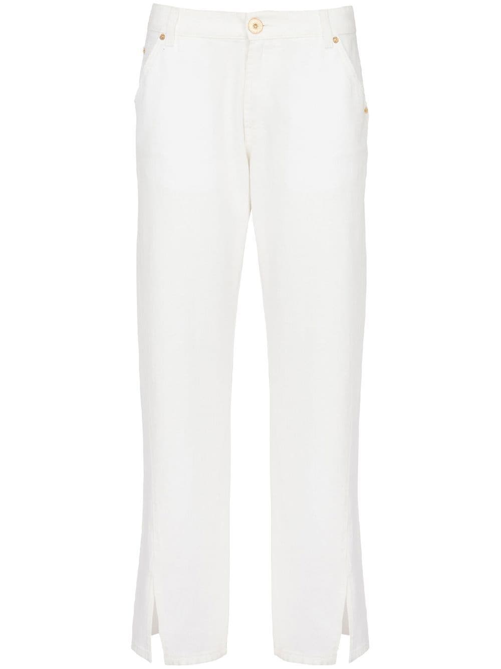 Balmain low-rise slit-straight jeans - White von Balmain