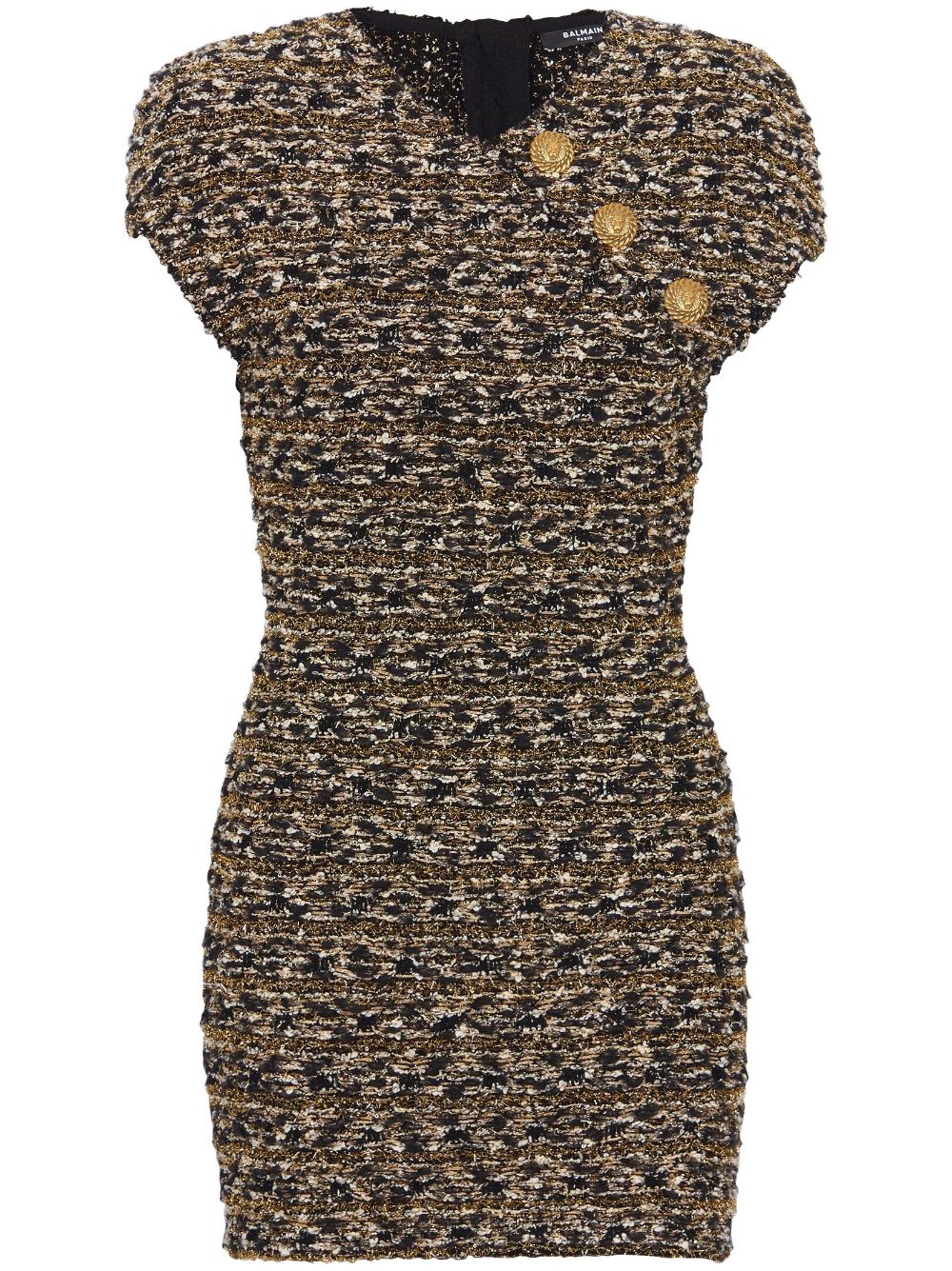 Balmain lurex tweed minidress - Gold von Balmain