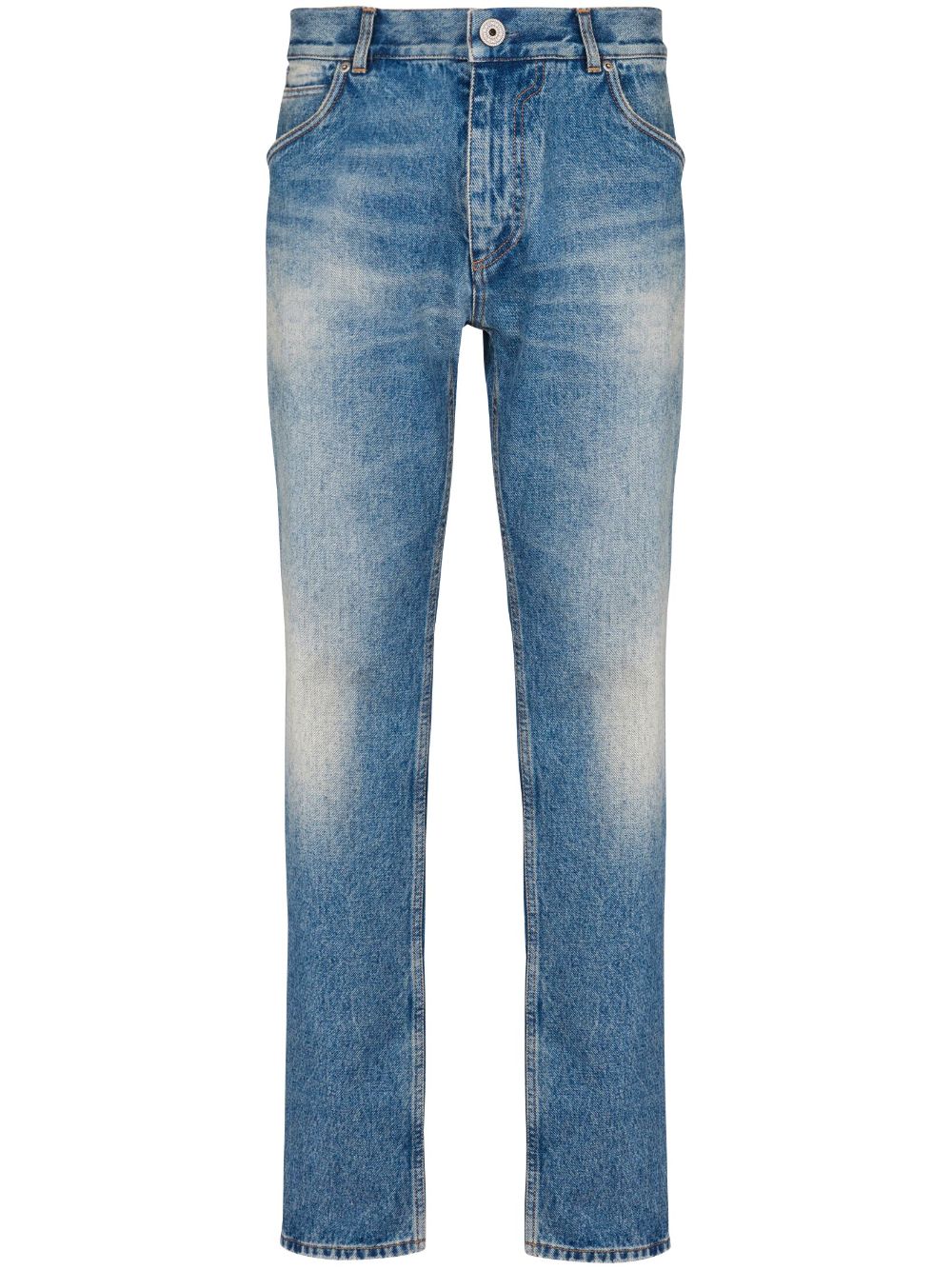 Balmain mid-rise straight-leg jeans - Blue von Balmain