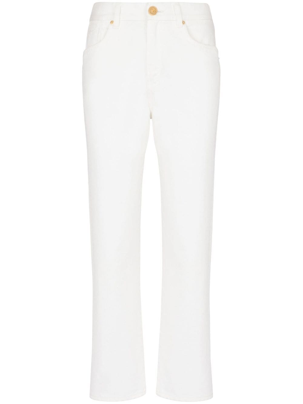 Balmain mid-rise straight-leg jeans - White von Balmain